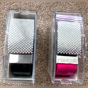 Lady’s Nexbelt Golf Belts Black and Pink with Sparkly Buckles